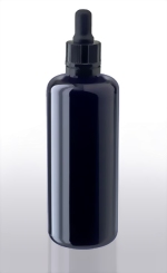 Violettglasflasche mit Pipettenmontur 100 ml