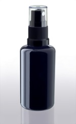 Violettglasflasche mit Sprhaufsatz - 30 ml