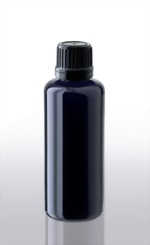 Violettglasflasche mit Schraubverschlu - 50 ml
