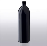 Violettglasflasche mit Schraubverschlu - 1000 ml